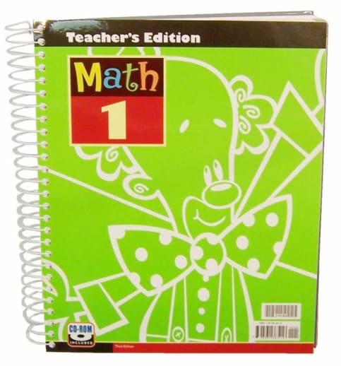 BJU Press Math 1 Home Teacher Edition 3rd Edition