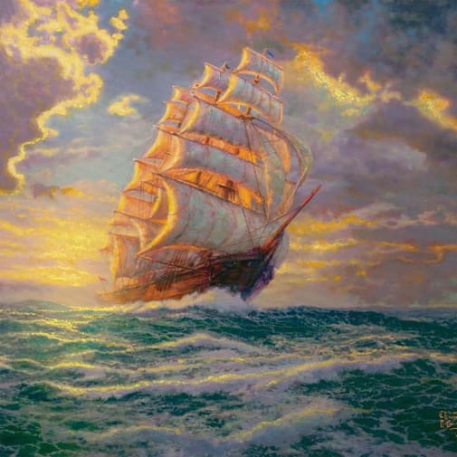 Medium Paint by Number - Courageous Voyage (Kinkade)