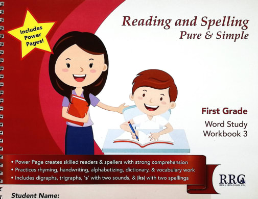 Reading and Spelling Pure & Simple: First Grade Word Study Workbook 3