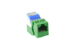 Cat5e Tool Less RJ45 Keystone Jack, Green