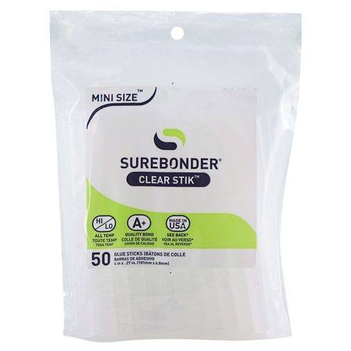 Surebonder All Purpose Stik All Temperature Mini Glue Sticks - 50 - 4" Length