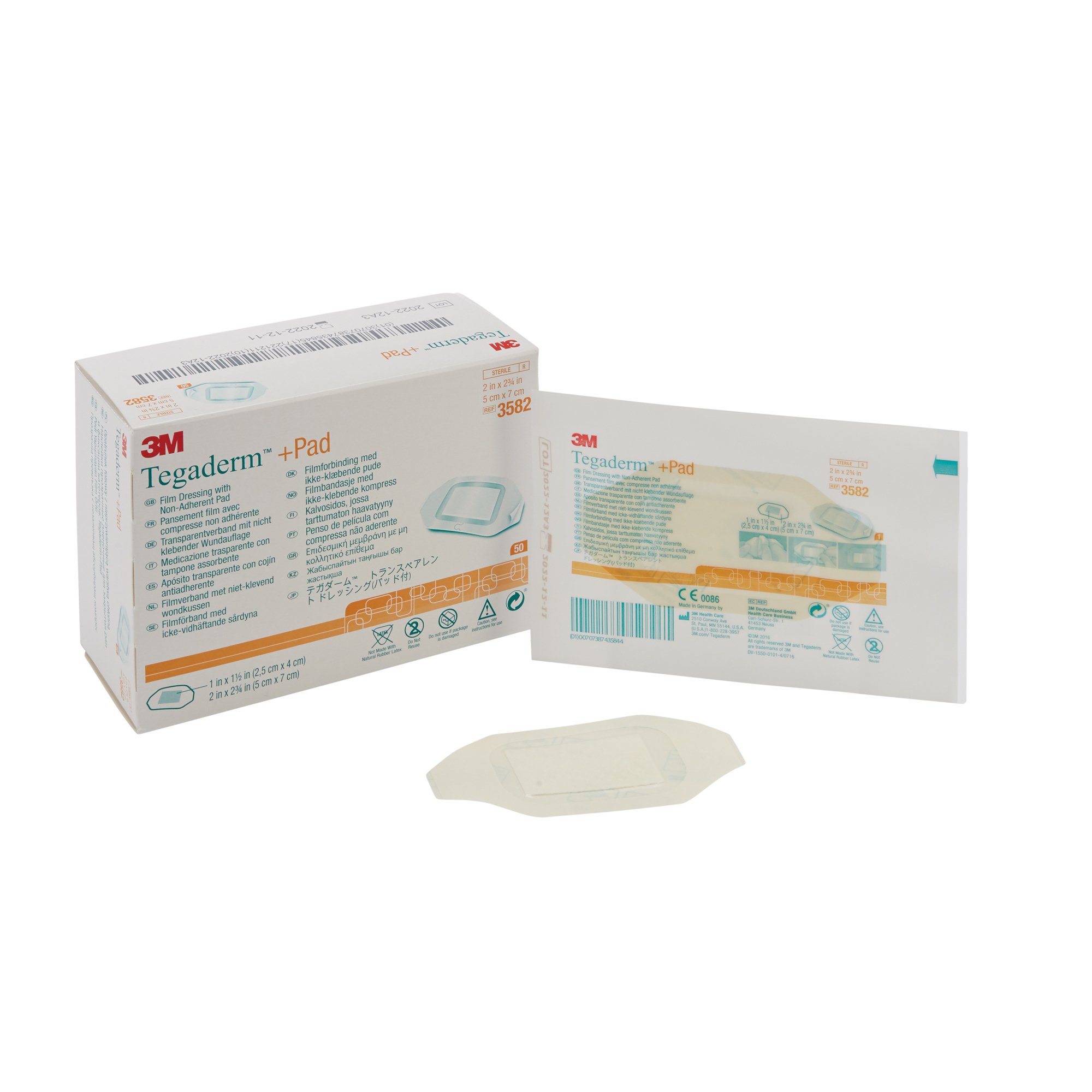 3M Tegaderm Film Dressing with Pad, 2 x 2-3/4 Inch MK 311916