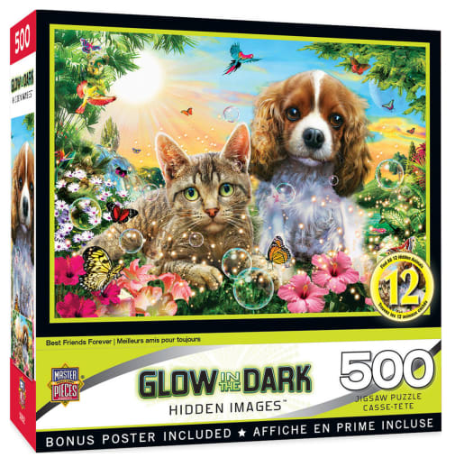 Hidden Image Glow in the Dark - Best Friends Forever Puzzle (500 piece)