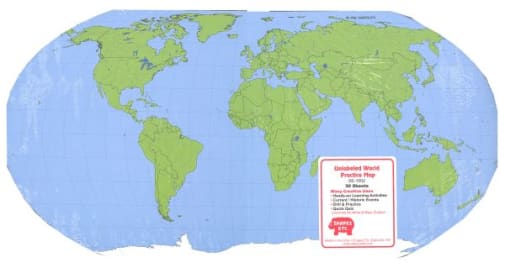 Unlabeled World Practice Maps pad