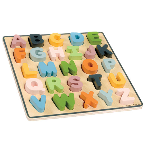 Wooden Uppercase Alphabet Learning Puzzle