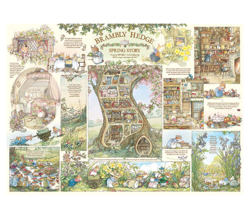 ブランベリーヘッジ　ジグソーパズル　1000ピース 春のピクニック Cobble Hill Brambly Hedge Spring Story Puzzle (1000 piece)