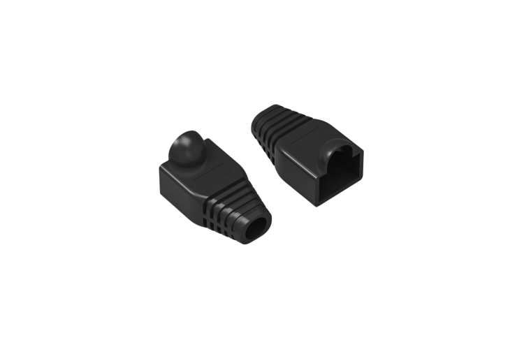 RJ45 Ethernet Cable Boots - Black, 2 Pack