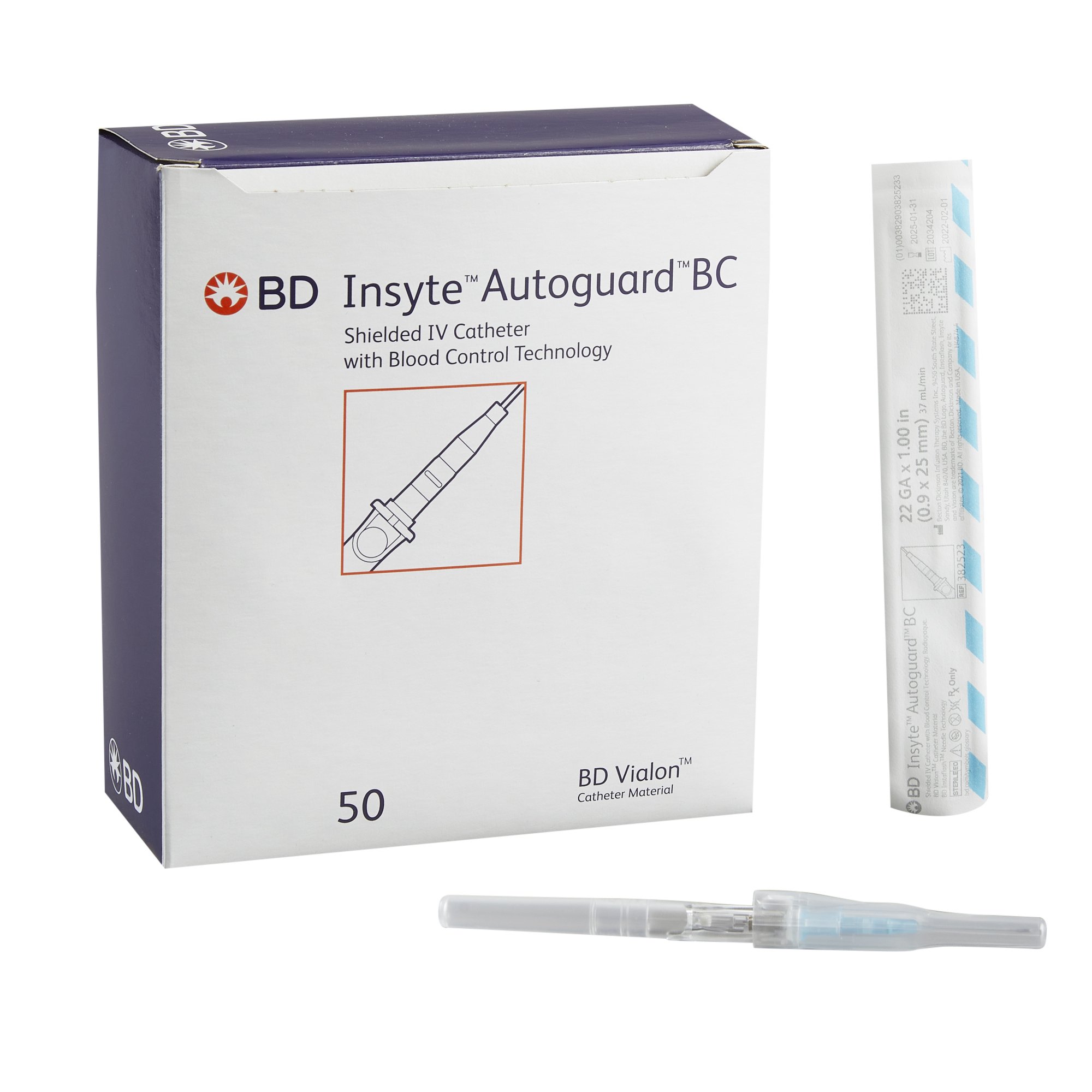 Insyte Autoguard BC Peripheral IV Catheter, 22 Guage MK 777592
