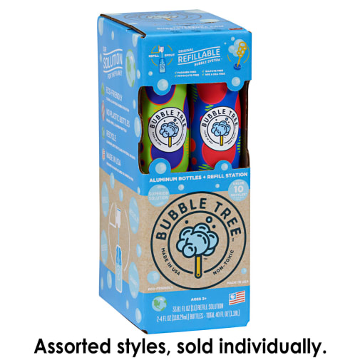 Bubble Tree Original Refillable Bubble System (1 liter, 2 bottles)