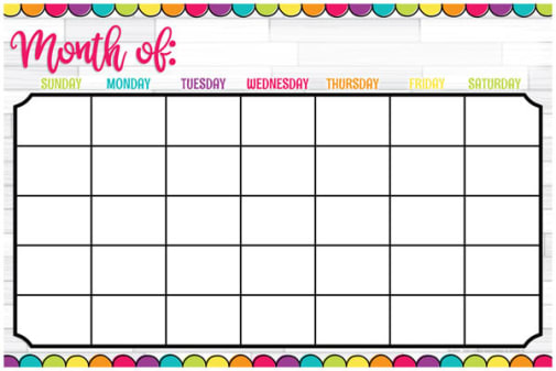 Magnetic Write & Wipe DIY Dots Calendar