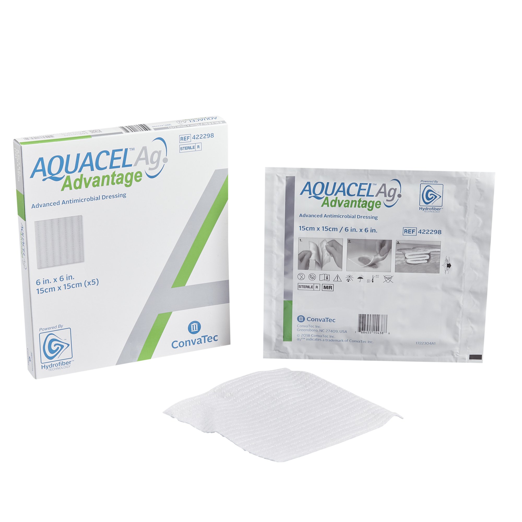Aquacel Ag Advantage Silver Dressing, 6 x 6 Inch MK 1128279
