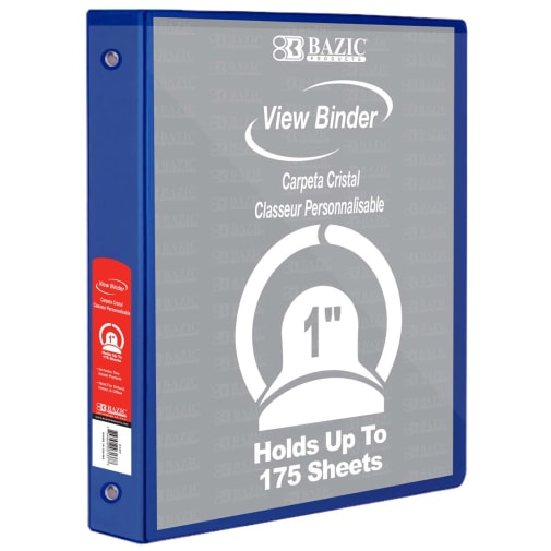 Binder - 3-Ring View 1" Blue