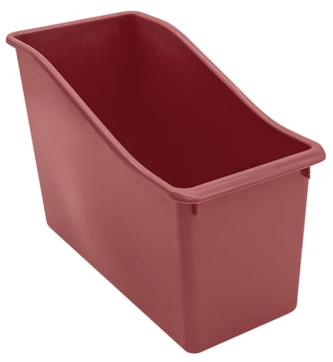 Deep Rose Plastic Book Bin