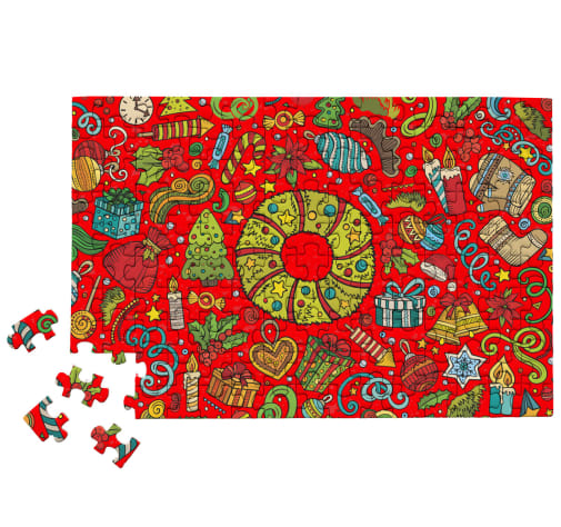 MicroPuzzles Deck the Halls 150-Piece Jigsaw Puzzle