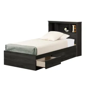 Storage Bed and Bookcase Headboard Set