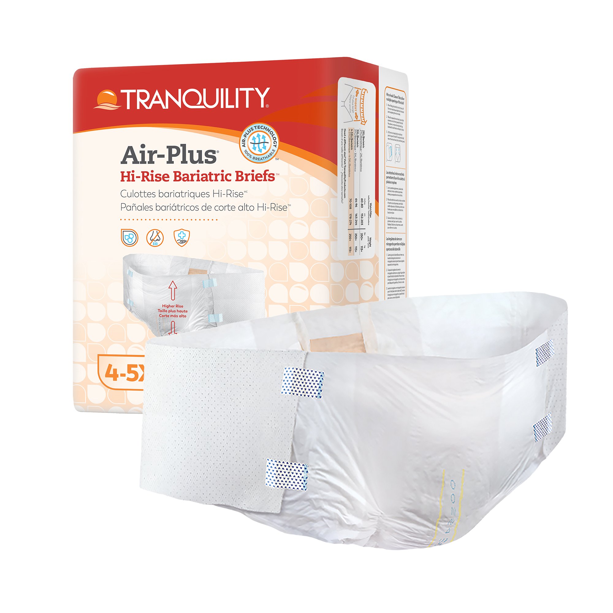 Tranquility AIR-Plus Maximum Protection Bariatric Incontinence Brief MK 763435