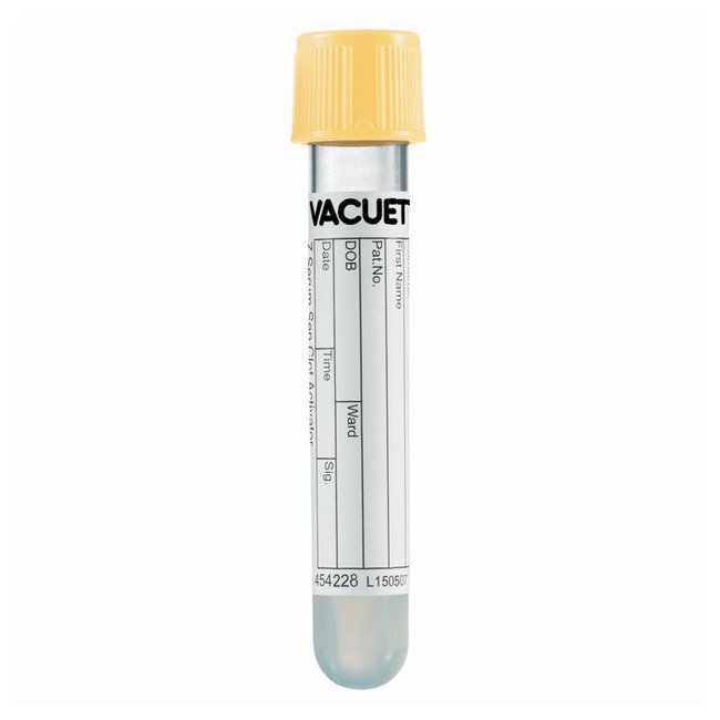 Vacuette Z Serum Sep Clot Activator Venous Blood Collection Tube, 3.5 mL MK 788747