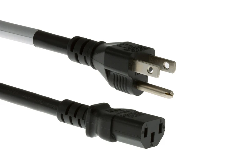 AC Power Cord, 5-15P to C13, 14 AWG, 25ft, Black