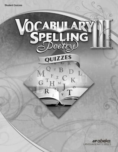 Abeka Vocabulary, Spelling, Poetry III Quiz Book (Revised)