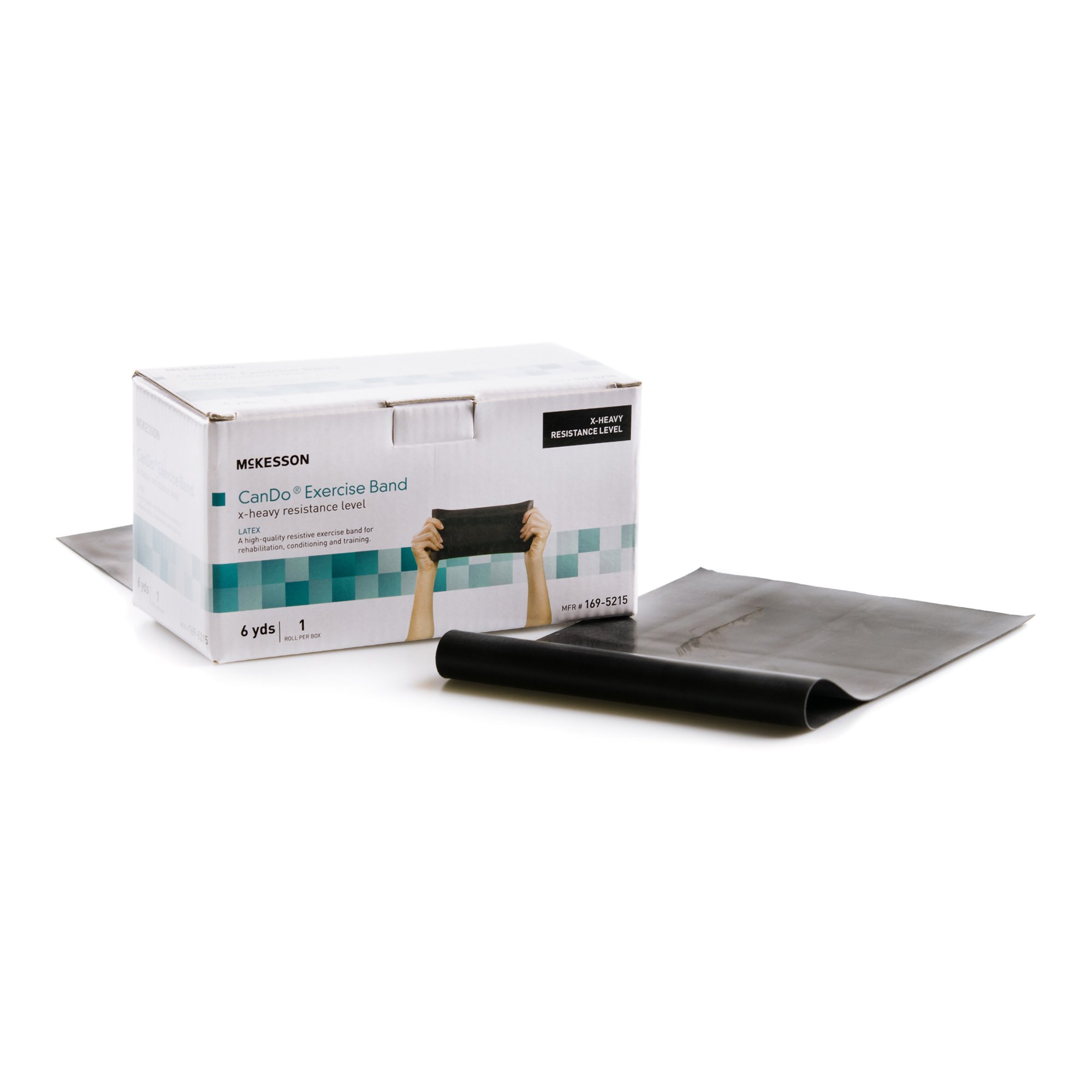 McKesson Exercise Resistance Band, Black, 5 x 6 Yard, Extra-Heavy Resistance MK 1073315