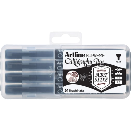 Supreme Calligraphy Pen Set - Black Ink (1.0, 2.0, 3.0, & 4.0 mm sizes)