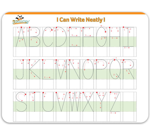 My First Letter Hard Dry Erase White Board (2-sided)