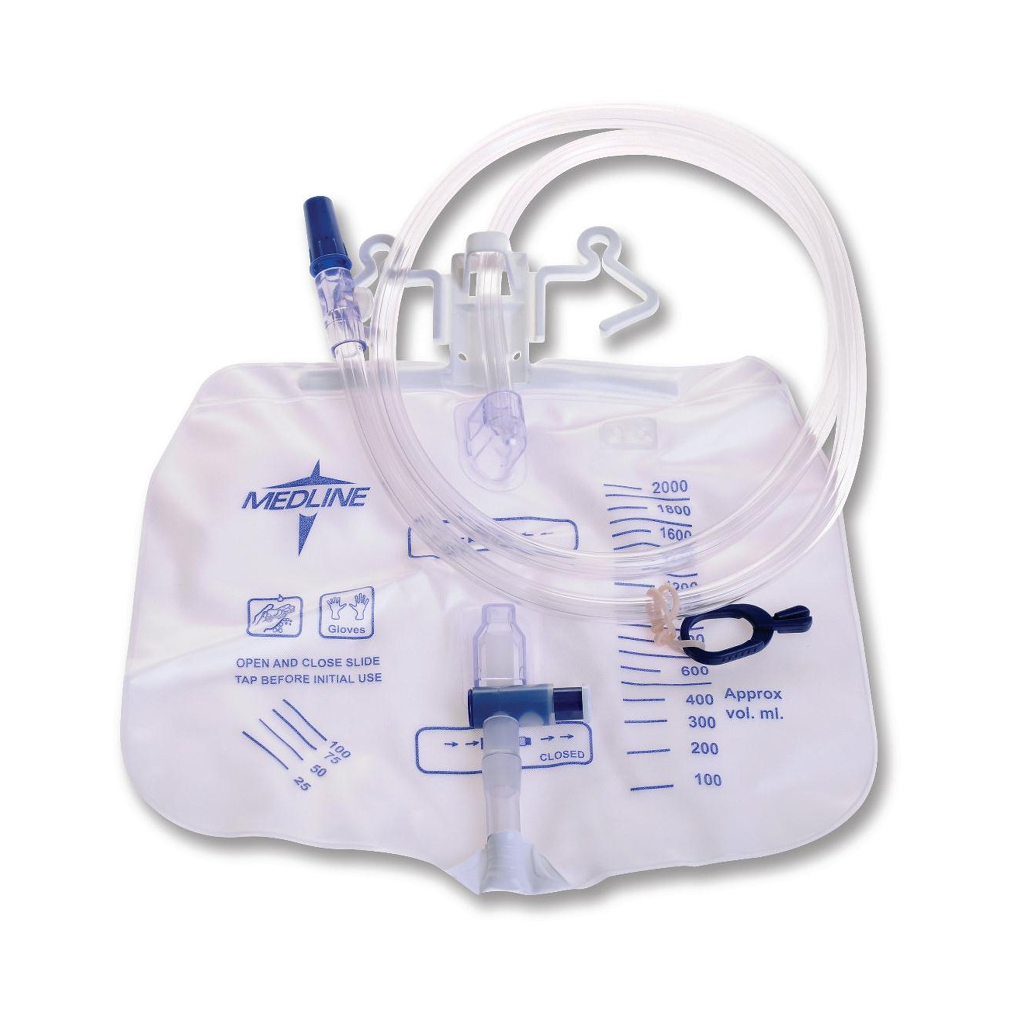 Medline Urinary Drain Bag With Slide Cap MK 485584