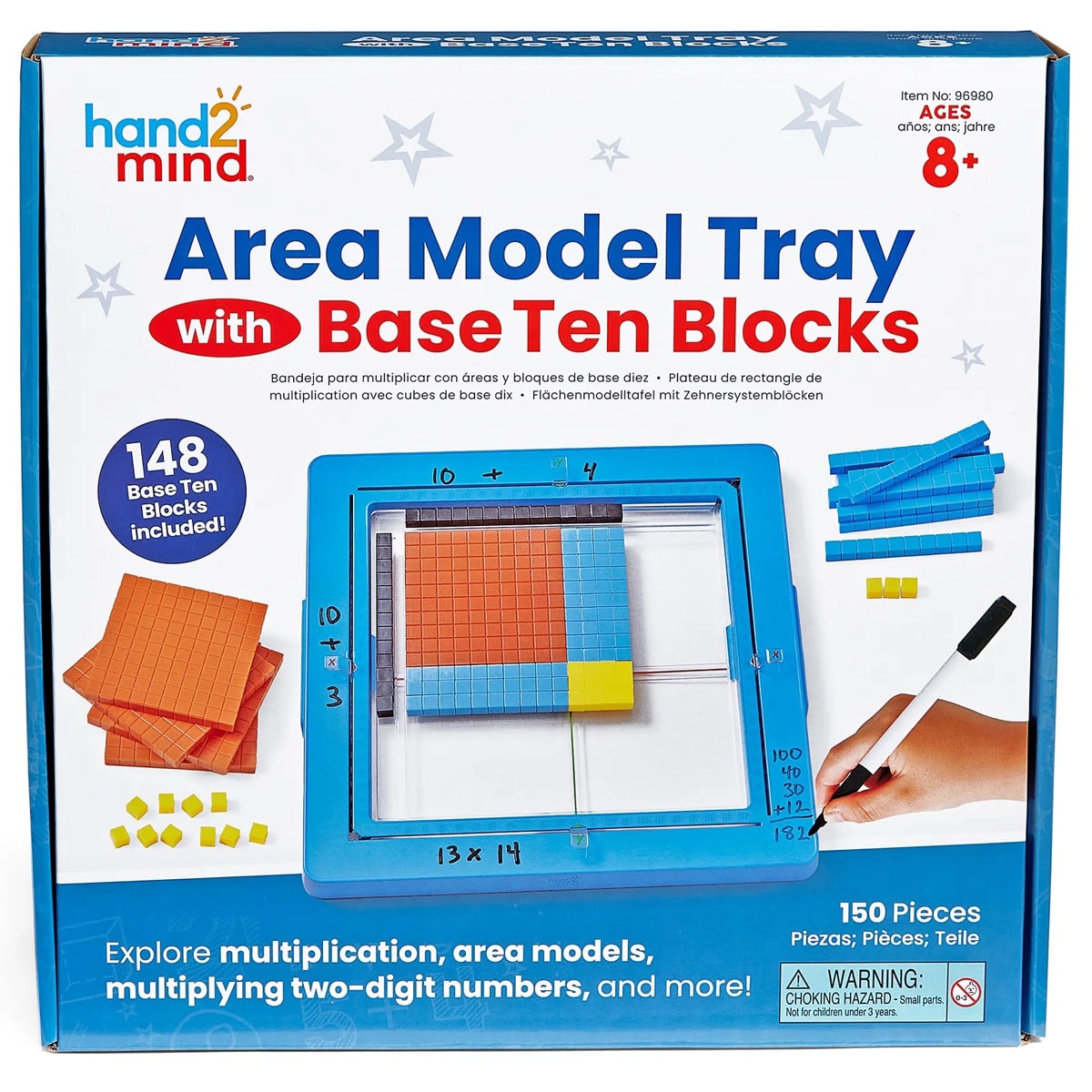 Area Model Tray with Base Ten Blocks