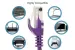 Cat6 Ethernet Patch Cable, Snagless, UTP, 1 ft, Purple