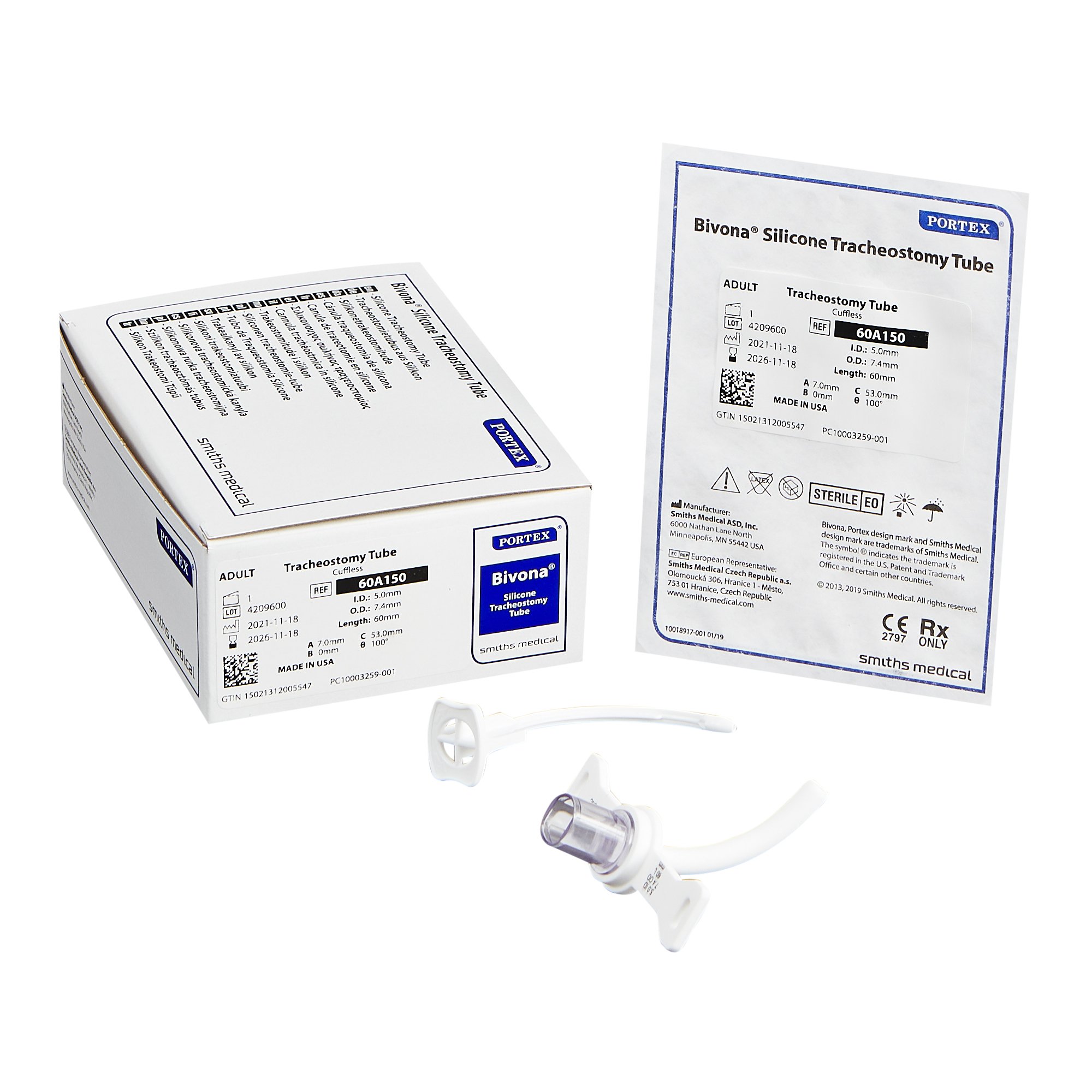 Bivona Tracheostomy Tube, Size 5 MK 468378