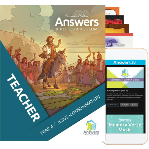 Answers Bible Curriculum Homeschool K-5 Teacher Guide Year 4 (with posters & video extras)