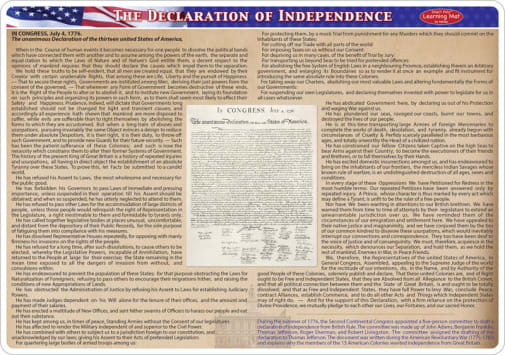 Declaration of Independence Smart Poly Learning Mat