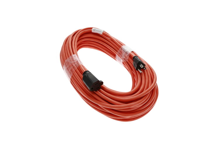 100ft 16/3 SJTW Orange Extension Cord,Black Plug