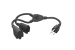 AC Power Cord 2 Way Splitter, 5-15P to 5-15R x2, 16AWG, 14in, Black