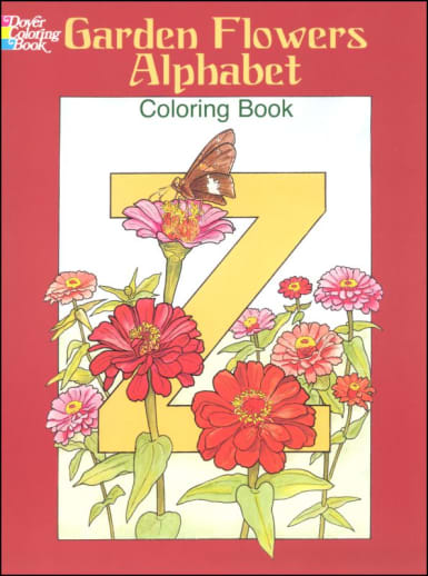 Garden Flowers Alphabet Coloring Book