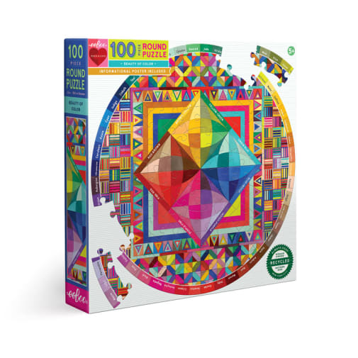 eeboo Beauty of Color 100-piece Round Puzzle