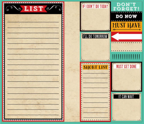 Book of Sticky Notes - Long List Aqua