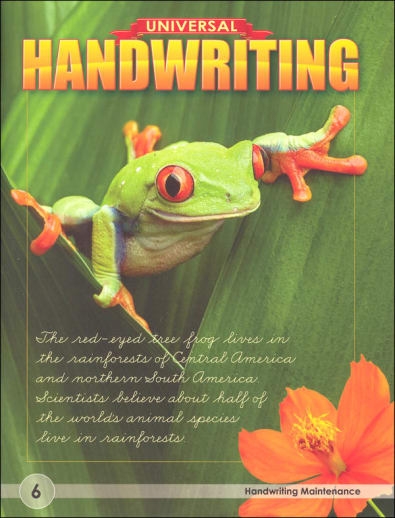 Handwriting Maintenance - Grade 6 (Universal Handwriting Series)