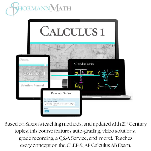 Shormann Calculus 1 Self-Paced e-Learning Course 24 month subscription