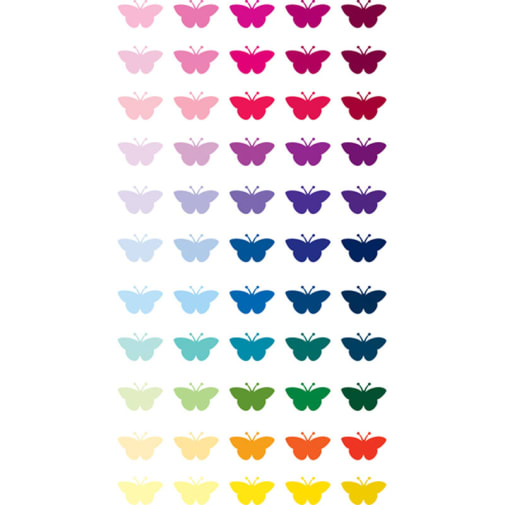 Multicolor Butterfly Repeat Stickers
