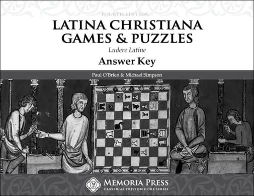 Memoria Press Latina Christiana: Games & Puzzles Student Answer Key (4th Edition)