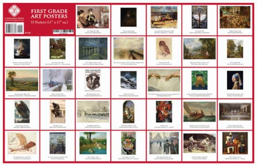 Memoria Press First Grade Art Posters (11" x 17") (33 Posters)