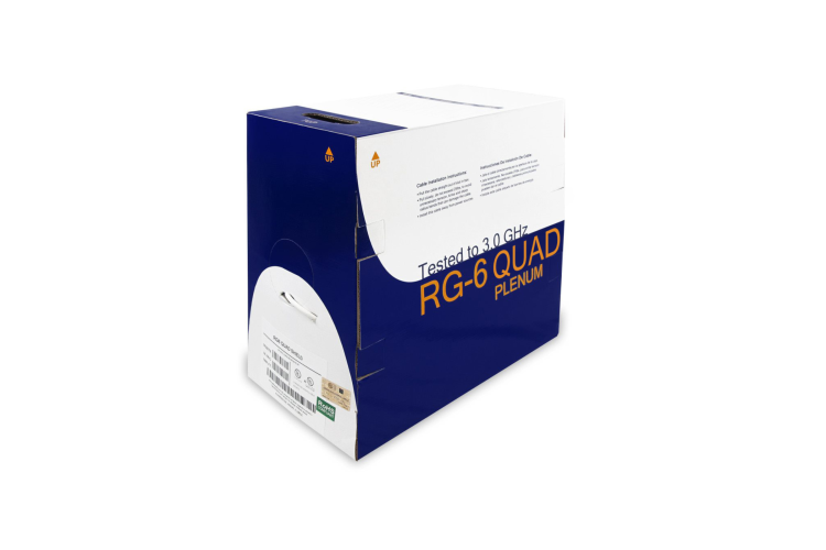 CommScope USA White Plenum RG6 Coaxial Cable – 1000ft CMP National Digital Satellite Compliant