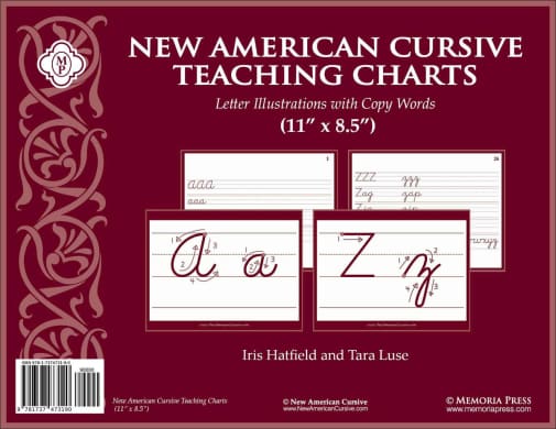 Memoria Press New American Cursive Teaching Charts