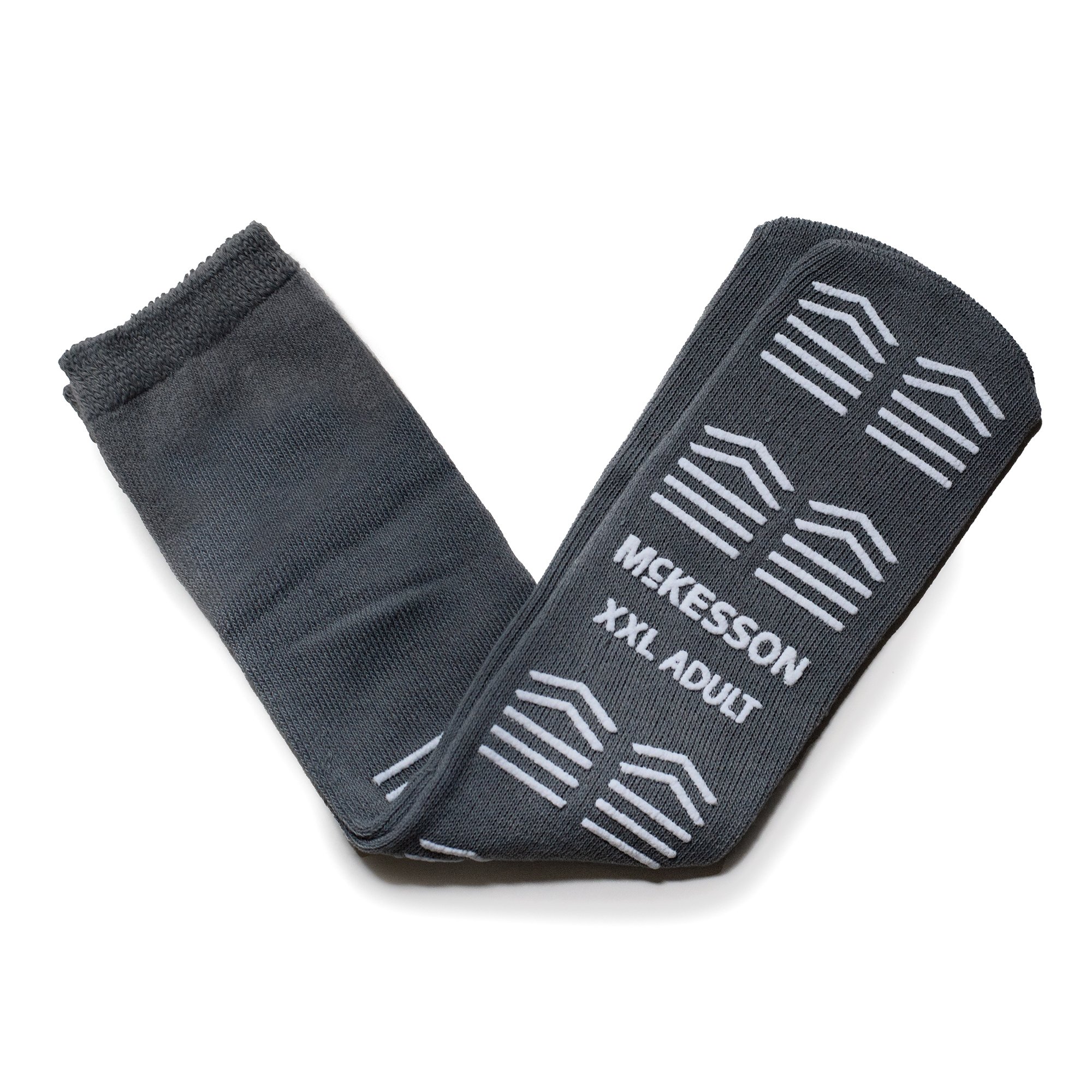 McKesson Slipper Socks, Single Tread, 2X-Large, Gray MK 1253298