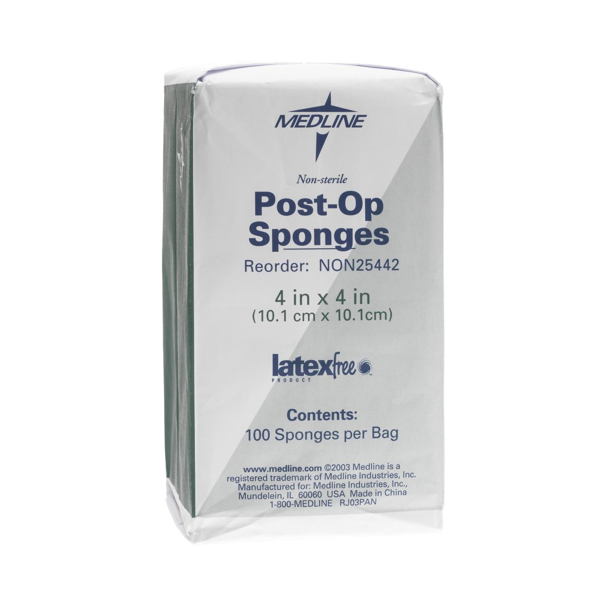 Medline Nonwoven Sponge, 4 x 4 Inch MK 509534