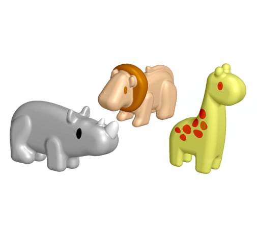 Safari Bath Pals (Set of 3)