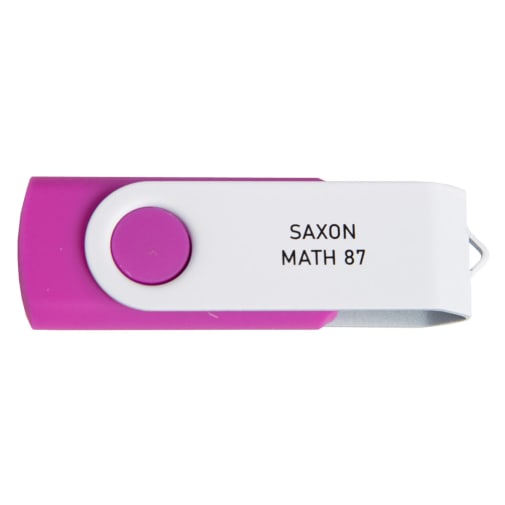 Mastering Algebra - Saxon Math 8/7 (2nd or 3rd edition) USB Drive