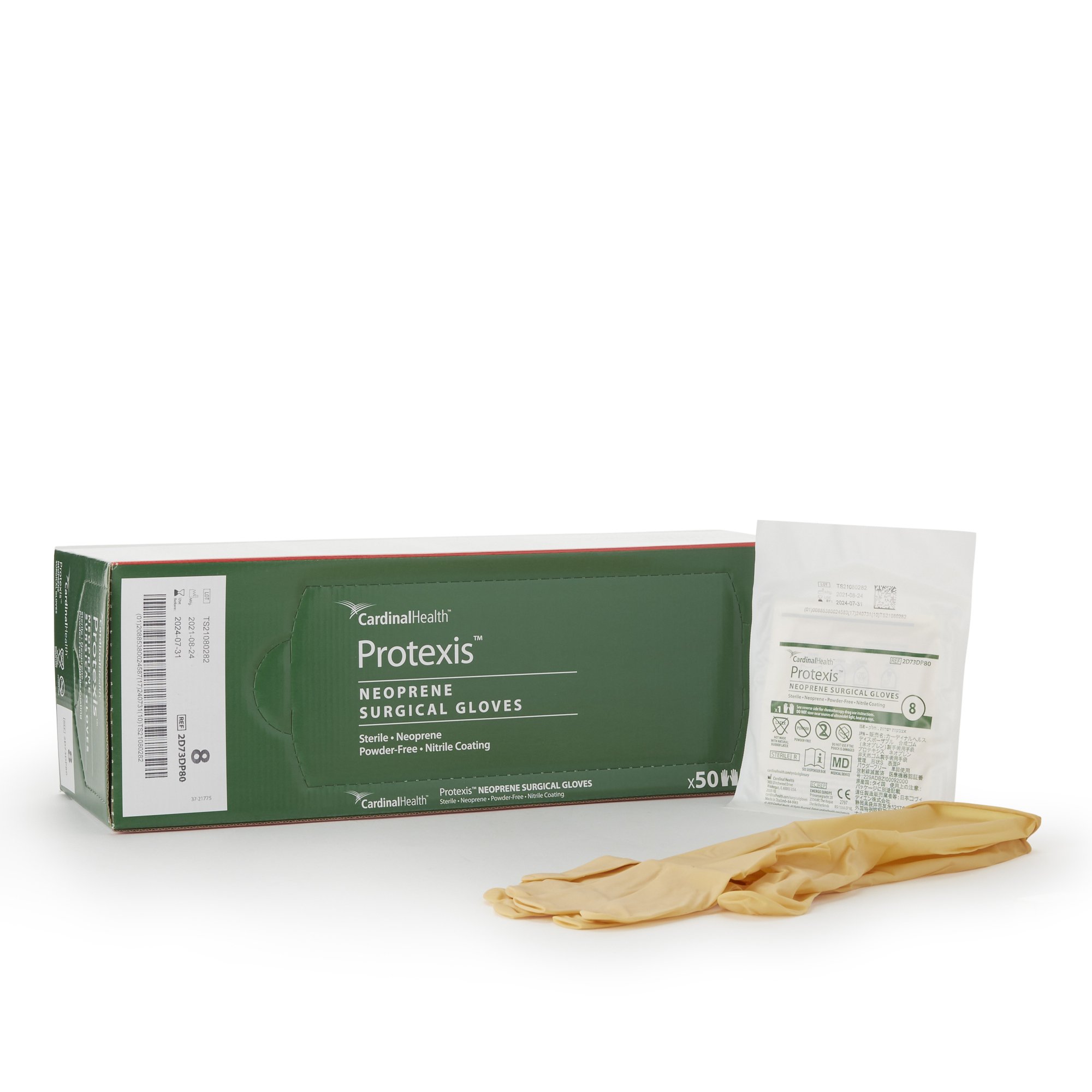 Protexis Polychloroprene Surgical Glove, Size 8, Ivory MK 776957