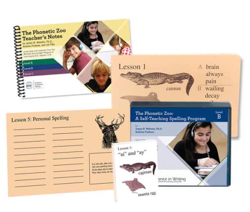 IEW Phonetic Zoo Spelling Level B Starter Set